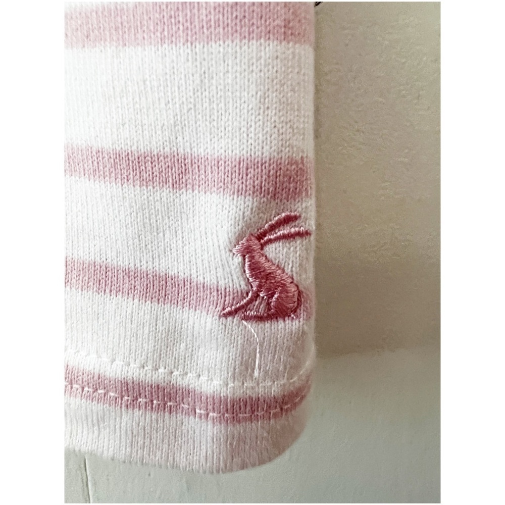 Joules Pink and White Stripe Short Sleeve T-Shirt Dress - Picture 6 of 12